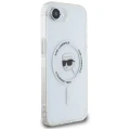 Etui Karl Lagerfeld IML Metal Karl Head MagSafe na iPhone 16e biały