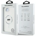 Etui Karl Lagerfeld IML Metal Karl Head MagSafe na iPhone 16e biały