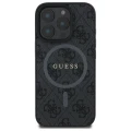 Etui Guess 4G Ring Classic Logo MagSafe na iPhone 16 Pro Max - czarne