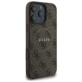 Etui Guess 4G Ring Classic Logo MagSafe na iPhone 16 Pro Max - brązowe