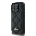 Etui Guess Quilted Metal Logo na iPhone 16 Pro Max - czarne