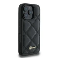 Etui Guess Quilted Metal Logo na iPhone 16 Pro Max - czarne