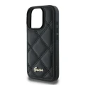 Etui Guess Quilted Metal Logo na iPhone 16 Pro Max - czarne