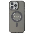 Etui Guess IML Rhinestones MagSafe na iPhone 16 Pro Max - czarne