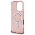 Etui Guess IML Rhinestones MagSafe na iPhone 16 Pro Max - różowe