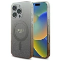 Etui Guess IML Glitter Gradient MagSafe na iPhone 16 Pro Max - brązowe