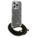 Etui Guess Crossbody Cord 4G Print na iPhone 16 Pro Max - brązowe