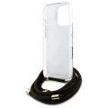 Etui Guess Crossbody Cord 4G Print na iPhone 16 Pro Max - brązowe