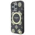 Etui Guess IML Peony On 4G Background MagSafe na iPhone 16 Pro Max - czarne