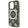 Etui Guess IML Peony On 4G Background MagSafe na iPhone 16 Pro Max - czarne