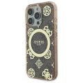 Etui Guess IML Peony On 4G Background MagSafe na iPhone 16 Pro Max - brązowe