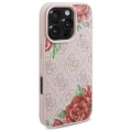 Etui Guess 4G Flowers Print MagSafe na iPhone 16 Pro Max 6.9" - różowe