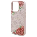 Etui Guess 4G Flowers Print MagSafe na iPhone 16 Pro Max 6.9" - różowe