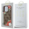 Etui Guess 4G Flowers Print MagSafe na iPhone 16 Pro Max 6.9" - brązowe