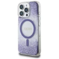 Etui Guess HC Resin Bottom Glitter MagSafe na iPhone 16 Pro Max - fioletowe