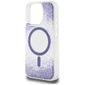 Etui Guess HC Resin Bottom Glitter MagSafe na iPhone 16 Pro Max - fioletowe