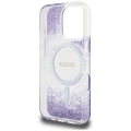 Etui Guess HC Resin Bottom Glitter MagSafe na iPhone 16 Pro Max - fioletowe