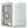 Etui Guess IML Metal Mountain Logo MagSafe na iPhone 16 Pro Max - czarne