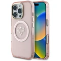 Etui Guess IML Metal Mountain Logo MagSafe na iPhone 16 Pro Max - różowe