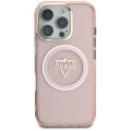 Etui Guess IML Metal Mountain Logo MagSafe na iPhone 16 Pro Max - różowe