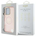 Etui Guess IML Metal Mountain Logo MagSafe na iPhone 16 Pro Max - różowe