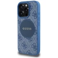 Etui Guess 4G Circle Classic Logo MagSafe na iPhone 16 Pro Max - niebieskie