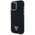 Etui Guess Denim Triangle Logo MagSafe na iPhone 16 Pro Max - czarne