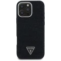 Etui Guess Denim Triangle Logo MagSafe na iPhone 16 Pro Max - czarne