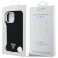 Etui Guess Denim Triangle Logo MagSafe na iPhone 16 Pro Max - czarne