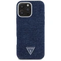 Etui Guess Denim Triangle Logo MagSafe na iPhone 16 Pro Max - niebieskie