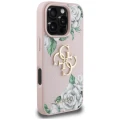 Etui Guess Grained Roses Big 4G logo na iPhone 16 Pro Max - różowe