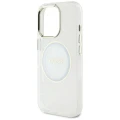 Etui Guess IML Metal Colored Circle Classic Logo MagSafe na iPhone 16 Pro Max - białe