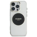 Etui Guess IML Metal Colored Circle Classic Logo MagSafe na iPhone 16 Pro Max - czarne
