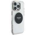 Etui Guess IML Metal Colored Circle Classic Logo MagSafe na iPhone 16 Pro Max - czarne