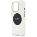 Etui Guess IML Metal Colored Circle Classic Logo MagSafe na iPhone 16 Pro Max - czarne