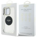 Etui Guess IML Metal Colored Circle Classic Logo MagSafe na iPhone 16 Pro Max - czarne