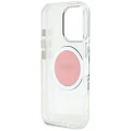 Etui Guess IML Metal Colored Circle Classic Logo MagSafe na iPhone 16 Pro Max - różowe