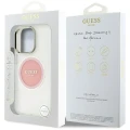 Etui Guess IML Metal Colored Circle Classic Logo MagSafe na iPhone 16 Pro Max - różowe