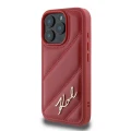 Etui Karl Lagerfeld Quilted Signature na iPhone 16 Pro Max - czerwone