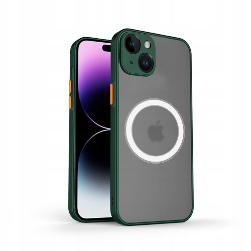ETUI MATOWE MAGSAFE OCHRONA APARATU DO IPHONE 15 - GREEN