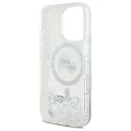 Etui Karl Lagerfeld Liquid Glitter Karl & Choupette Head Magsafe na iPhone 16 Pro Max - przezroczyste