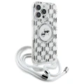 Etui Karl Lagerfeld IML Crossbody Monogram Karl & Choupette Head MagSafe na iPhone 16 Pro Max - przezroczyste