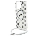 Etui Karl Lagerfeld IML Crossbody Monogram Karl & Choupette Head MagSafe na iPhone 16 Pro Max - przezroczyste