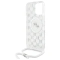 Etui Karl Lagerfeld IML Crossbody Monogram Karl & Choupette Head MagSafe na iPhone 16 Pro Max - przezroczyste