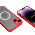 ETUI MATOWE MAGSAFE OCHRONA APARATU DO IPHONE 15 PLUS - RED
