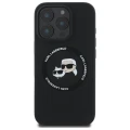 Etui Karl Lagerfeld Silicone Karl&Choupette Heads MagSafe na iPhone 16 Pro Max 6.9" - czarne