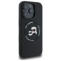 Etui Karl Lagerfeld Silicone Karl&Choupette Heads MagSafe na iPhone 16 Pro Max 6.9" - czarne