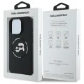 Etui Karl Lagerfeld Silicone Karl&Choupette Heads MagSafe na iPhone 16 Pro Max 6.9" - czarne