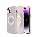 ETUI MATOWE MAGSAFE OCHRONA APARATU DO IPHONE 15 PLUS - PINK