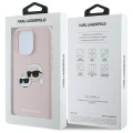 Etui Karl Lagerfeld Silicone nauble Heads Print MagSafe na iPhone 16 Pro Max - różowe